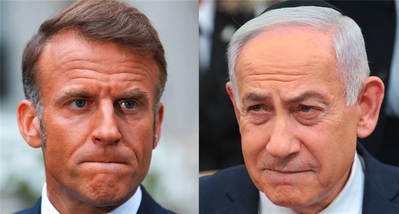 Emmanuel Macron et Benyamin Netanyahou
