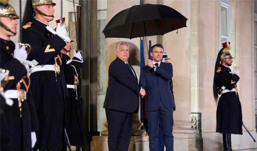 Emmanuel Macron und Viktor Orban am Donnerstag in Paris
