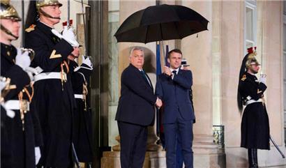 Emmanuel Macron und Viktor Orban am Donnerstag in Paris
