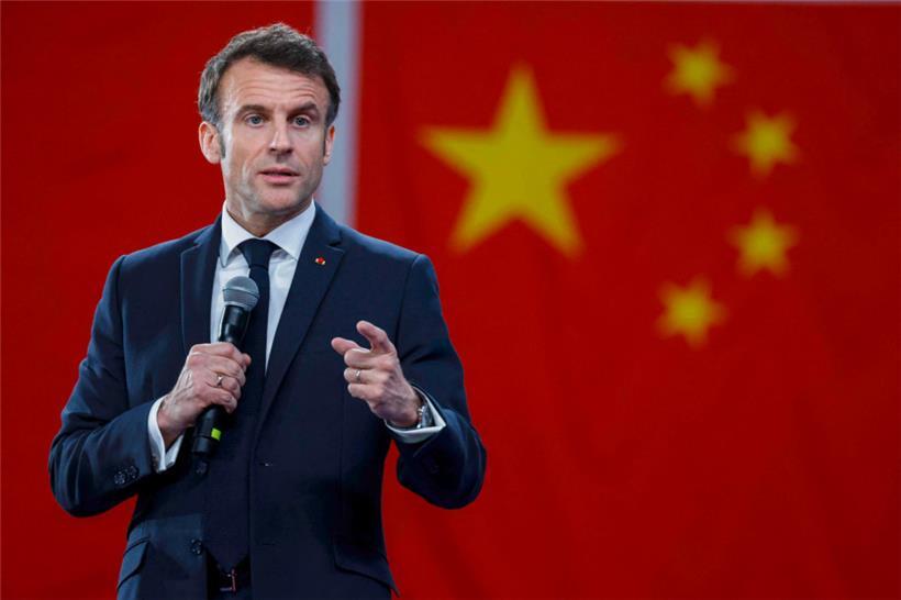Emmanuel Macron während seiner China-Reise
