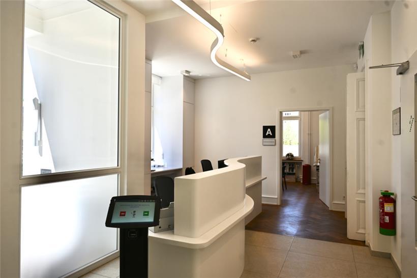 Empfang im Gesundheitszentrum