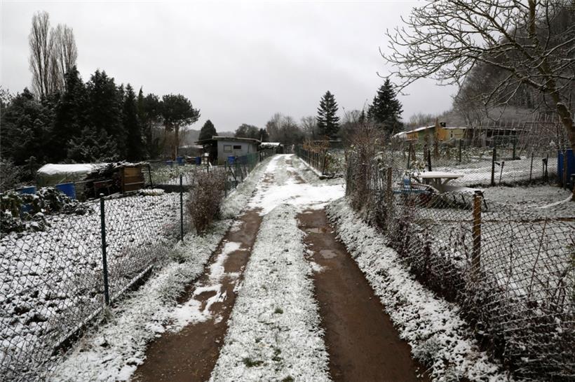Endlich: Entlang dem Hauptweg in der Schrebergartenanlage „Schnéier“ auf dem Escher „Gaalgebierg“ soll ab Februar eine neue Wasserversorgung entstehen und dem Vergeuden des kostbaren Nasses ein Ende setzen
