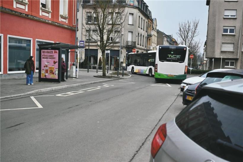 Bus fährt sicher durch enge Kurven auf schmaler Straße – Herausforderung für Busfahrer und öffentliche Verkehrsmittel