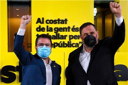  „Enorme Kraft, um ein Referendum durchzusetzen“:  Aragonès und Junqueras führen das Separatisten-Lager an
