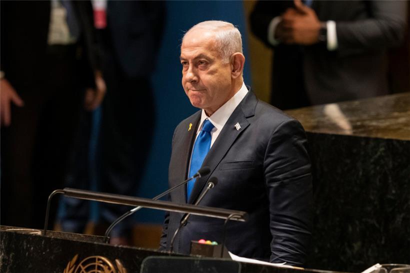 Entschlossen: Benjamin Netanjahu, Ministerpräsident von Israel, auf der 79. Sitzung der UN-Generalversammlung
