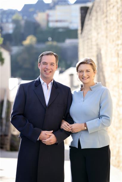 Erbgroßherzog Guillaume und seine Frau Stéphanie de Lannoy
