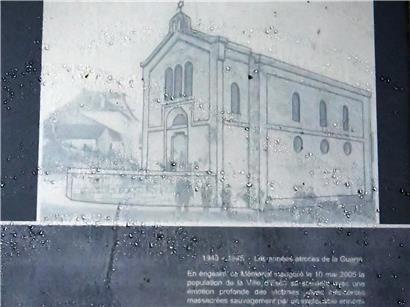 Gedenktafel am ehemaligen Standort der Synagoge in Esch als Erinnerung an jüdische Geschichte