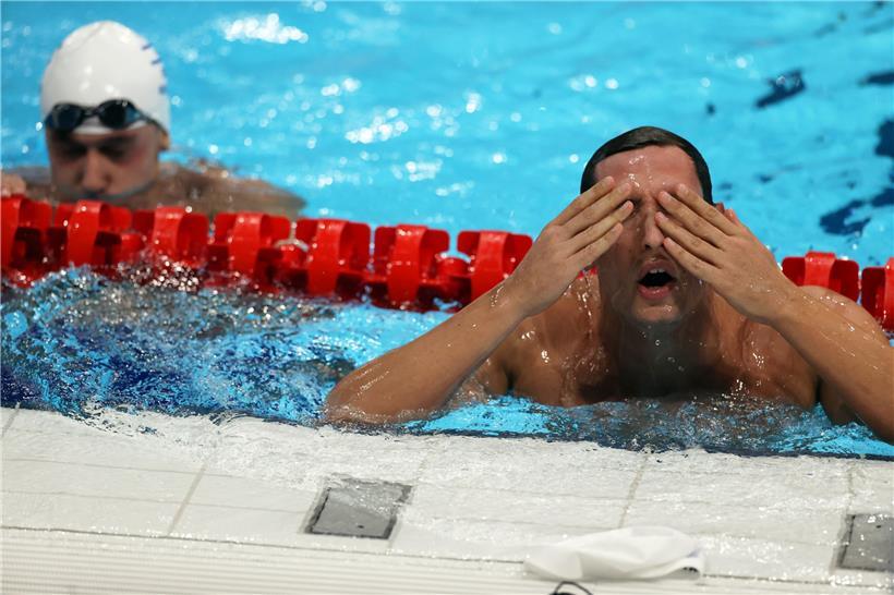 Erst einmal die Augen reiben: Das war’s für den Schwimmer Raphaël Stacchiotti
