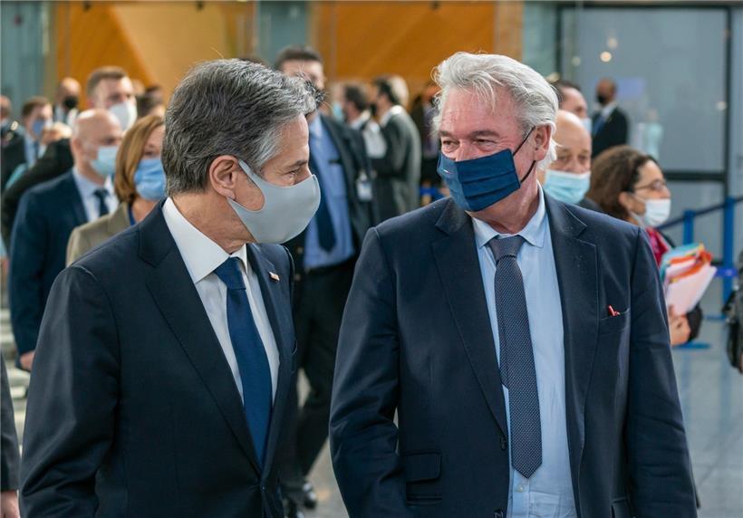 Erste Begegnung mit dem Neuen in der Runde: Antony Blinken ist nach Mike Pompeo, Colin Powell, Condoleezza Rice, Hillary Clinton, John Kerry und Rex Tillerson Jean Asselborns siebter US-Außenminister
