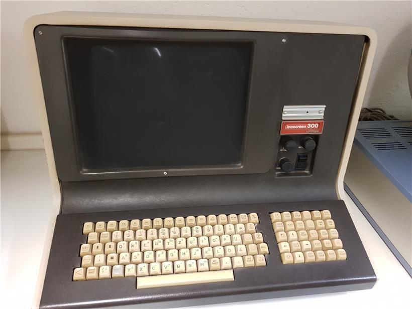 Erstes Arbeitsgerät für Chantal Rossi im Tageblatt: der Linoscreen 300 von Linotype
