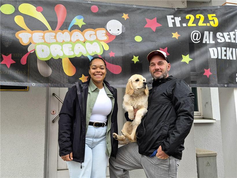 Erzieherin Claudia Silva Evora und Sozialpädagoge Claude Nussbaum organisieren altersgerechte Party "Teenage Dreams" in Diekirch