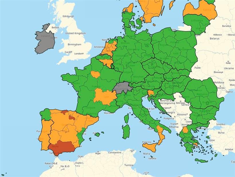 Es grünt in Europa – das ECDC kategorisiert immer mehr europäische Länder und Gebiete als grün
