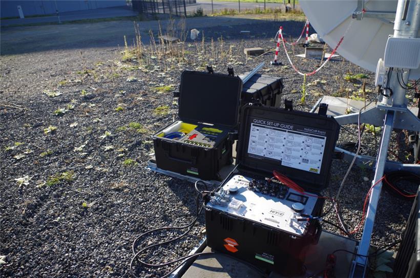 Etwa vier Koffer reichen für den Transport des Systems
