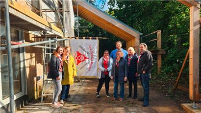 Etwas verspätet kam es am vergangenen Samstag zum Richtfest am Scoutchalet
