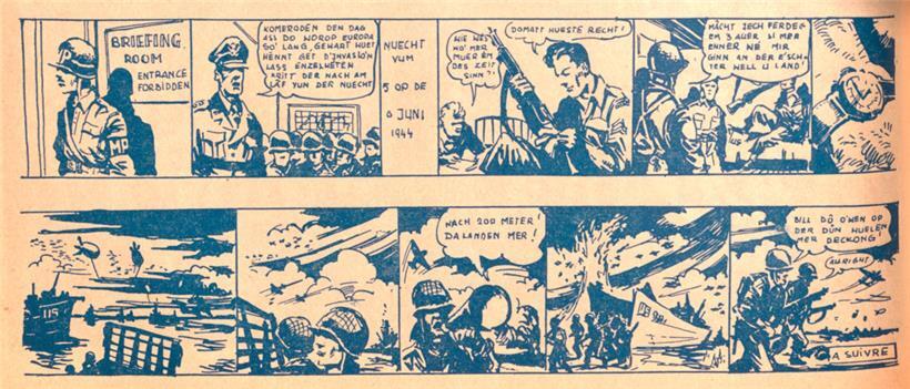 Extrait de „De lânge Wé“ de Pierre Bergem, publié dans „Ons Jongen“ de janvier à juillet 1946
