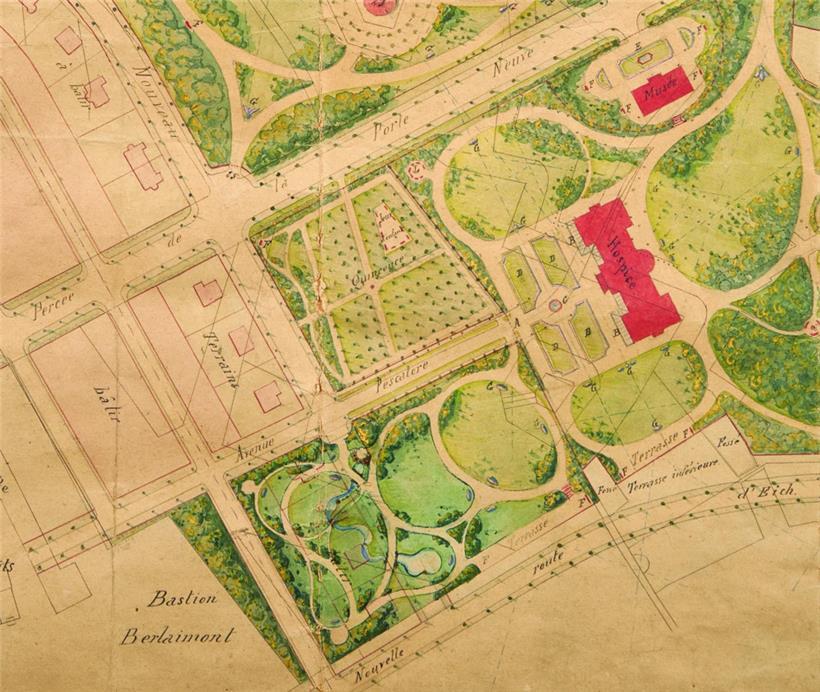 Extrait du plan d’agrandissement de la ville de Luxembourg, mai 1871, collection...