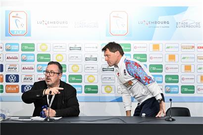 FLF-Pressesprecher Marc Diederich (l.) und Nationaltrainer Luc Holtz erlebten schon mal ruhigere Tage
