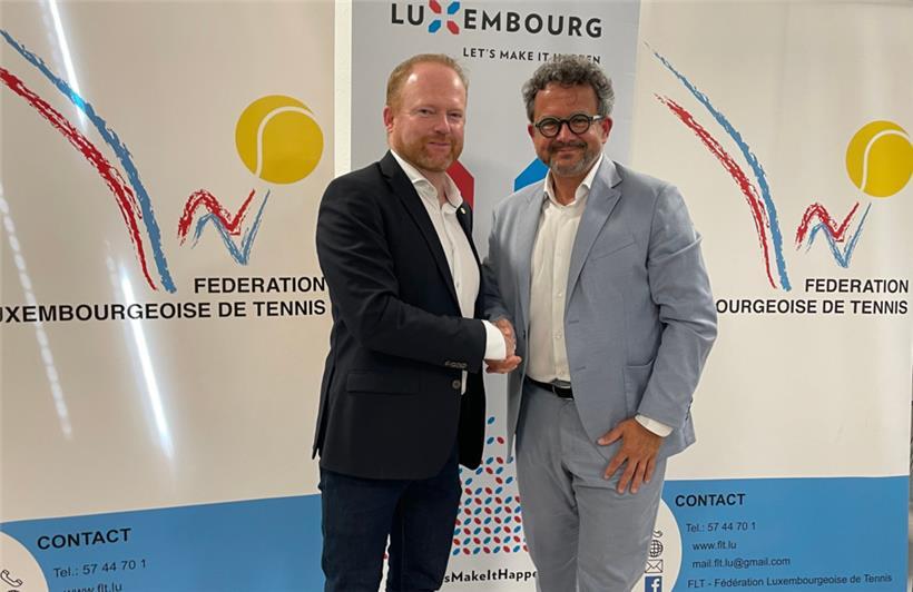 FLT-Präsident Claude Lamberty zusammen mit dem neuen Generaldirektor Lionel Ollinger (r.)
