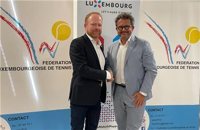 FLT-Präsident Claude Lamberty zusammen mit dem neuen Generaldirektor Lionel Ollinger (r.)
