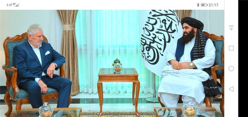 FPÖ-Ideologe Mölzer bei Taliban-Außenminister Muttaqi
