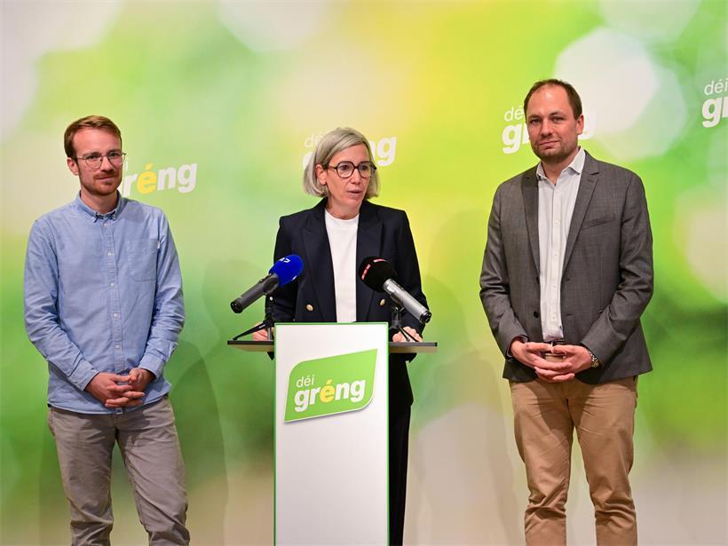 Fabricio Costa, Sam Tanson und François Benoy bei der Pressekonferenz zur Steuerreform am 25. September