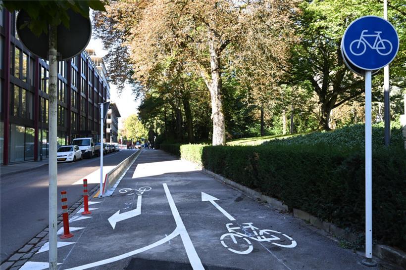 Fahrrad-Enthousiasten von ProVelo freuen sich u.a. über die Breite des neuen Weges
