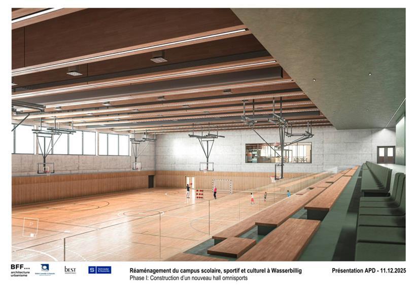 Fast sämtliche Hallensportarten können auf höchstem nationalen Niveau in der neuen Halle ausgetragen werden 
