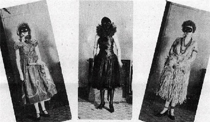 Femmes masquées au bal de l’ASSOSS en mars 1926
