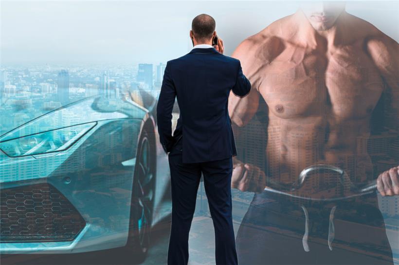 Fette Karren, Dominanz, Bizeps so aufgepumpt wie der Geldbeutel – angeblich der Traum aller heterosexuellen Frauen, zumindest laut Manosphere

