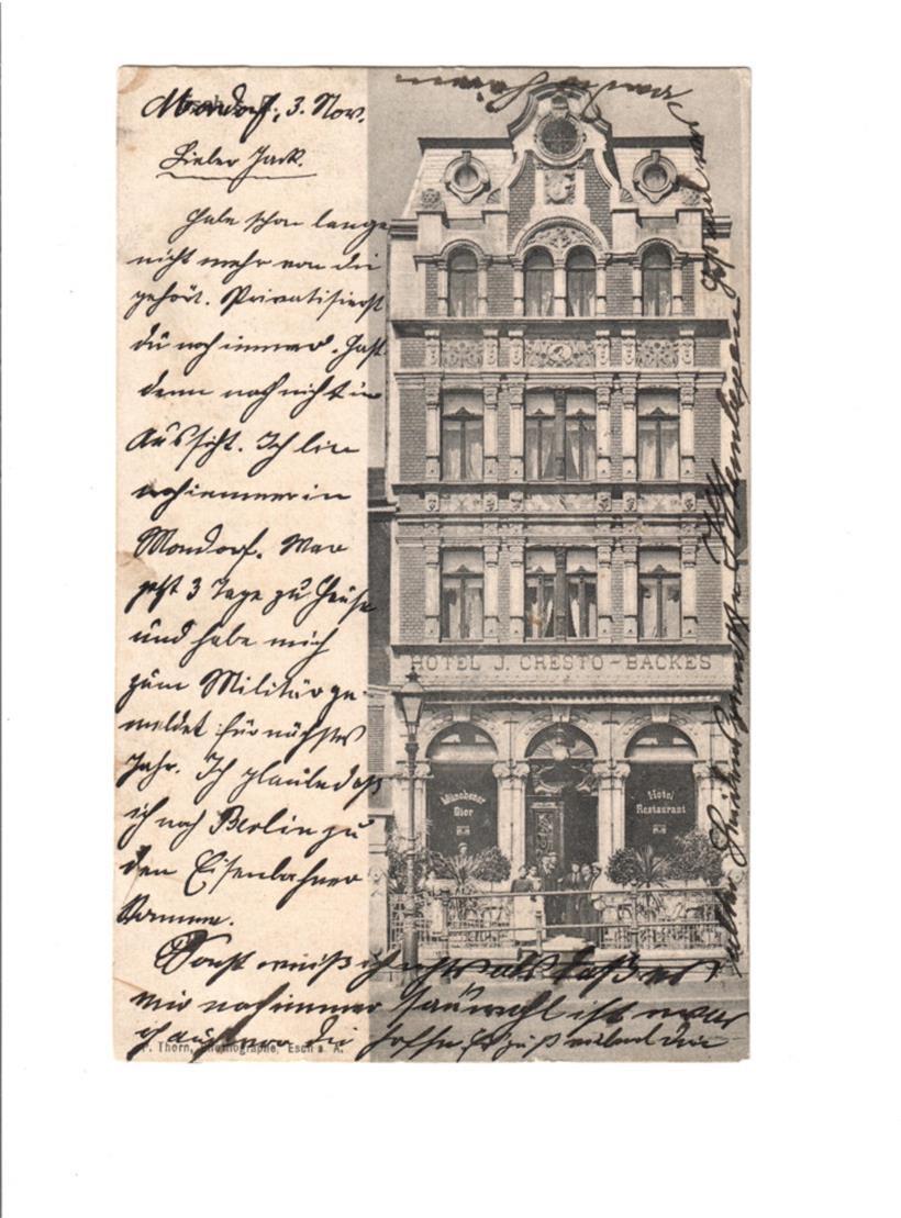 Fig. 1 : L’hôtel „Cresto“ organisait des dances en 1919 (carte postale)
