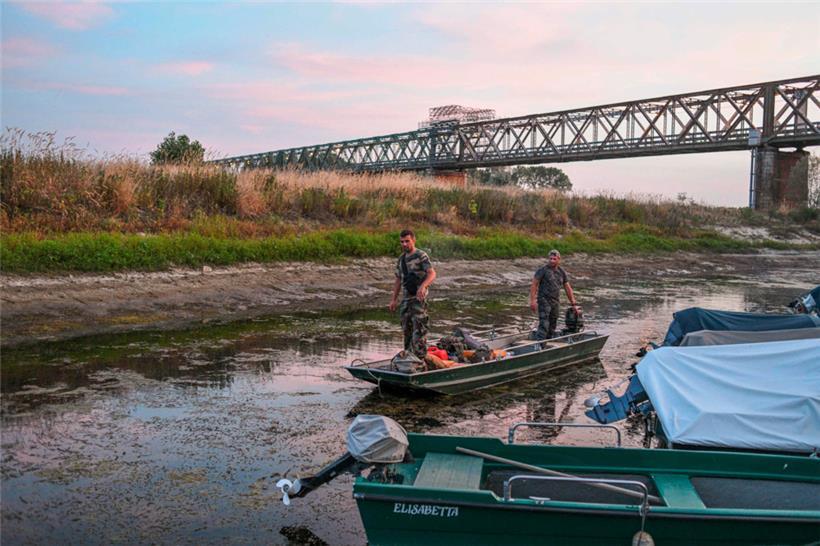 Fischer haben am Po mit den Tiefstständen zu kämpfen 
