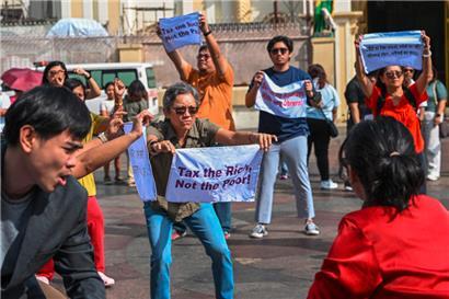 Flashmob gegen das WEF im philippinischen Manila
