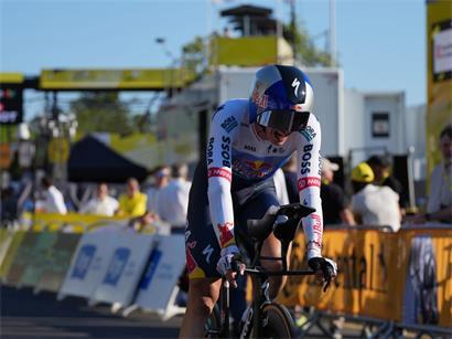 Florian Lipowitz musste Remco Evenepoel beim Teamzeitfahren ziehen lassen