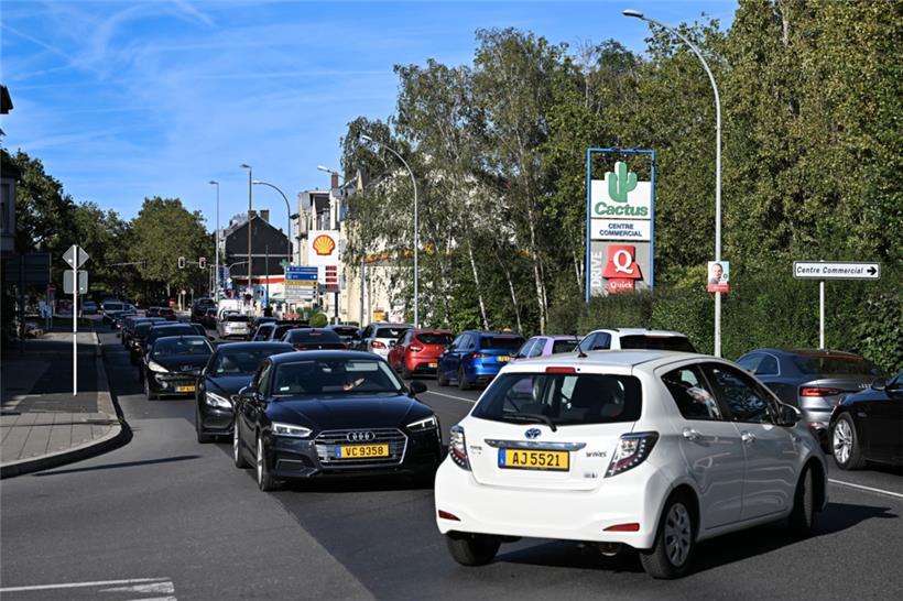 Foto vom 25. September, 17.00 Uhr: Stau in der Luxemburger Straße