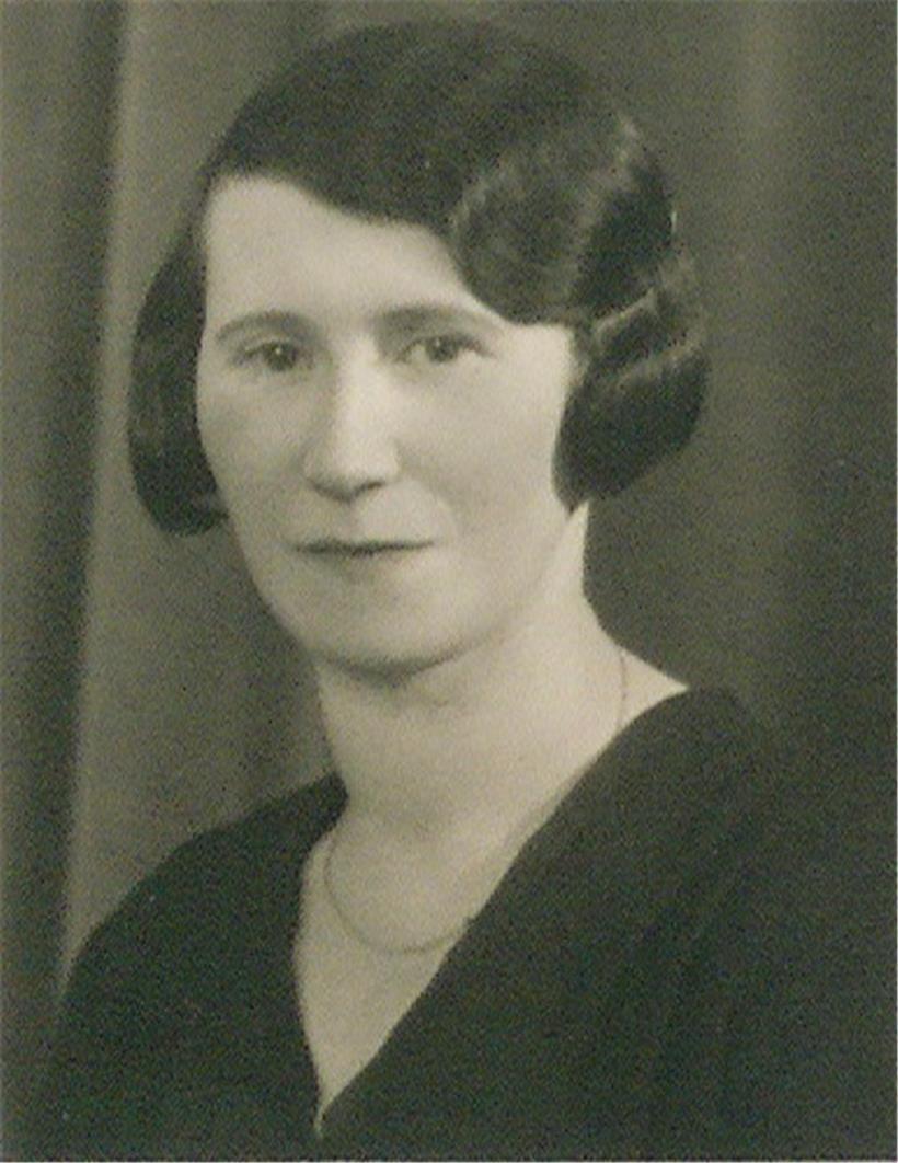 Foto von Berthe Hartoch auf ihrer Anmeldeerklärung in Esch/Alzette 1933
