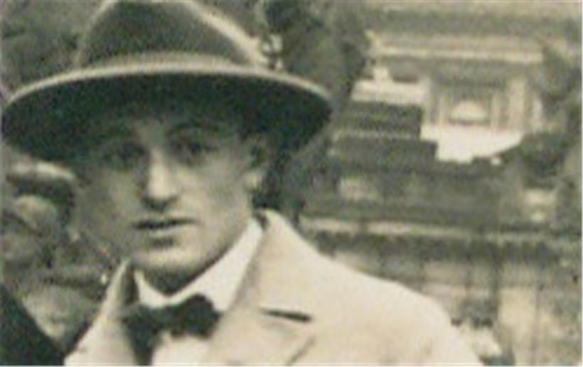 Foto von Erich Löwenstein auf seiner Anmeldeerklärung in Luxemburg-Stadt 1929
