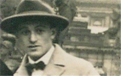 Foto von Erich Löwenstein auf seiner Anmeldeerklärung in Luxemburg-Stadt 1929
