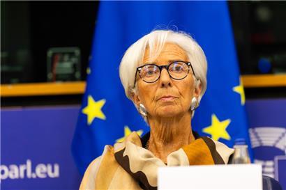 Frankreich, Straßburg: Christine Lagarde, Präsidentin der Europäischen Zentralbank (EZB), während einer Sitzung im Gebäude des Europäischen Parlaments
