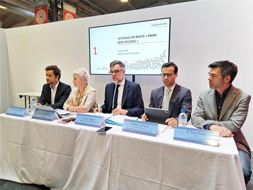 Franz Fayot stellt auf der Technologie- und Start-up-Messe in Paris Luxemburg den neuen Maßnahmen-Plan „From Seed to Scale“ vor
