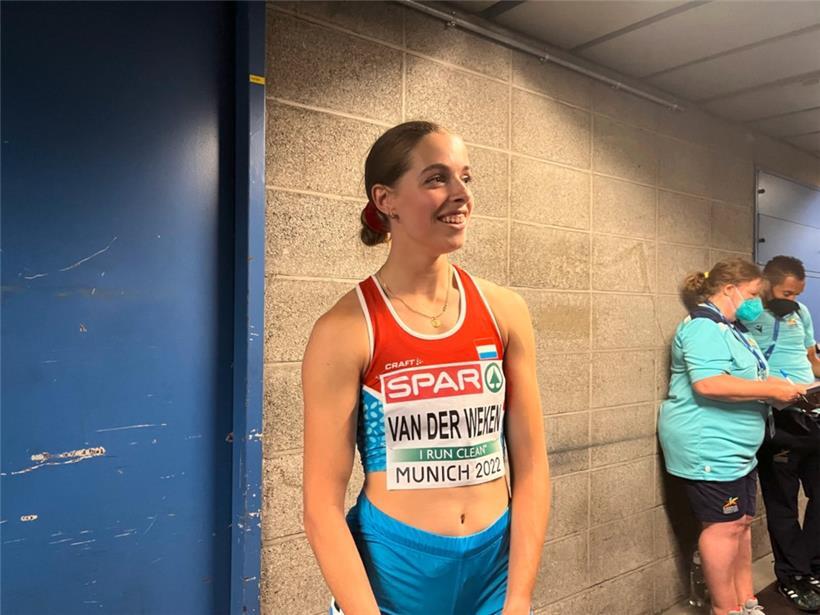 Freude bei Patrizia van der Weken nach ihrem Halbfinale in München
