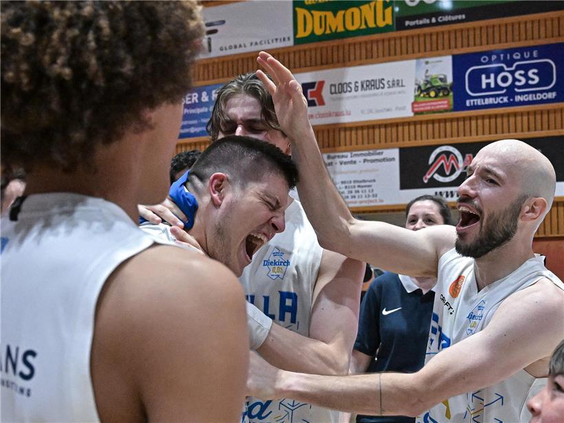 Jubel im Ettelbrücker Lager nach überzeugendem 3:0 Sieg in der Finalserie des Sports