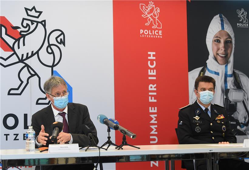 Freuen sich über eine „außergewöhnliche Rekrutierungskampagne“: Minister Henri Kox und Polizeidirektor Philippe Schrantz
