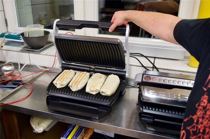 Frisch zubereitete Burritos