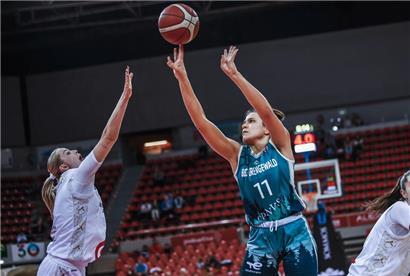 Für Cathrin Wolff (in Grün) und den Gréngewald endete am Dienstag das EuroCup-Abenteuer 
