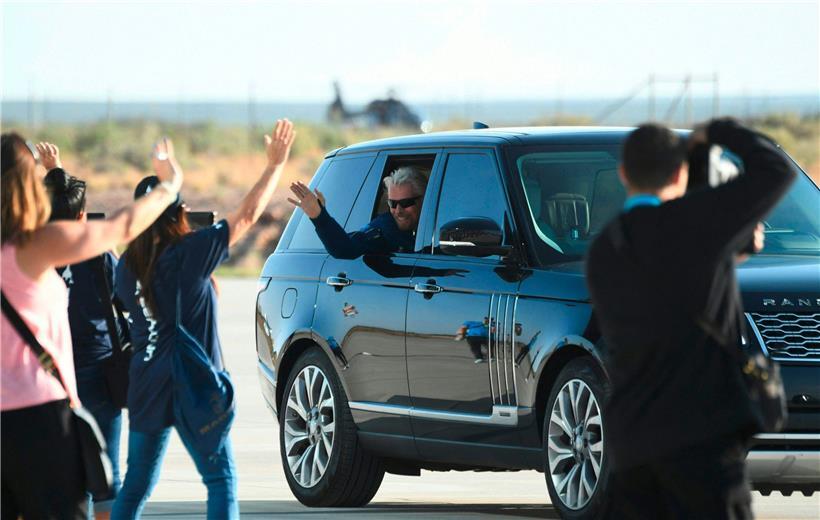 Für den 70-jährigen britischen Milliardär Richard Branson wurde der Traum, die Erde einmal aus dem All zu sehen, wahr
