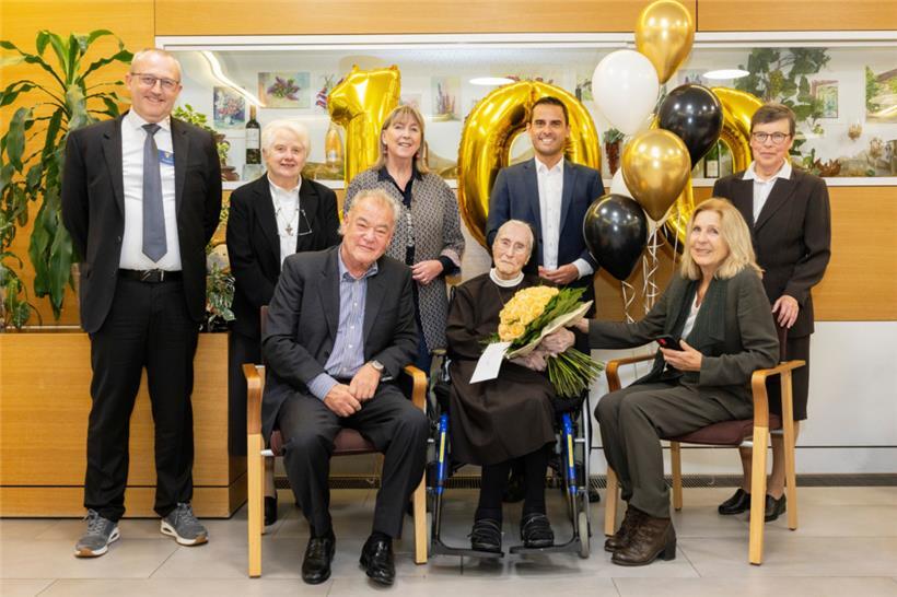 Für den Ehrentag von Thérèse Lobis schauten einige Gäste im Seniorenheim in Belair vorbei
