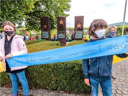 Für ein verstärktes Miteinander und mehr Solidarität in Europa: Schüler des deutsch-luxemburgischen Lyzeums haben ein Zeichen gesetzt
