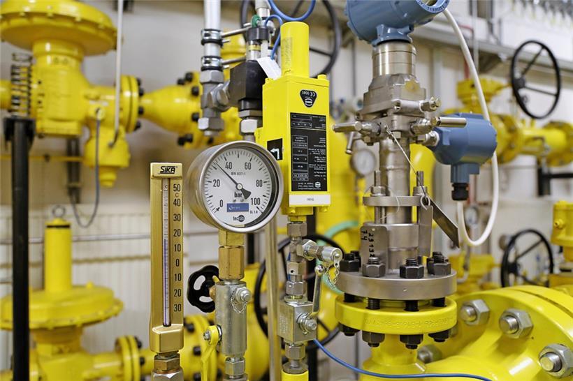 Gas-Entspannstation: Auf dem Creos-Hochdrucknetz liegt ein Druck von 32 bar an
