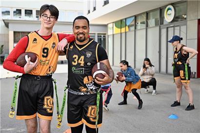 Gaspard und Wilson von den „Dudelange Steelers“
