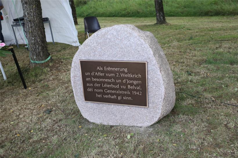 Gedenkstein: Auch die Schüler der Lehranstalt des Hüttenwerks Belval hatten sich...